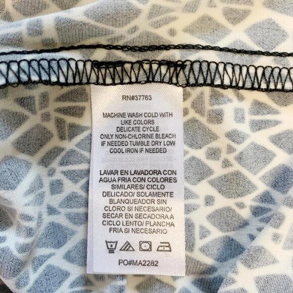 Laundry by Design Women's 8 Black White Geometric Print Wrap Midi Dress Cocktail - Picture 9 of 9